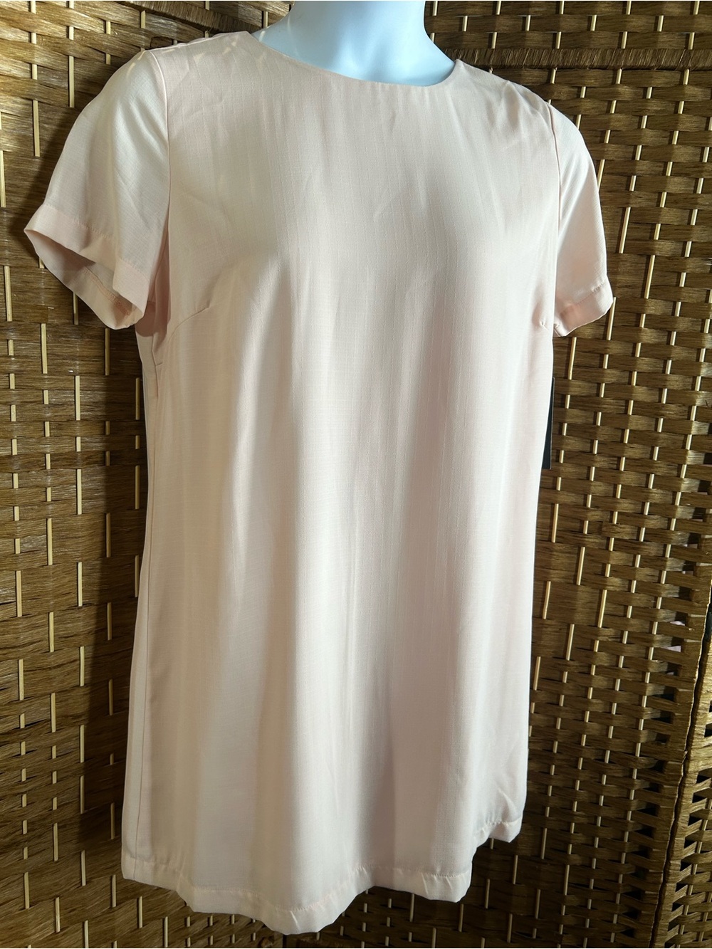 NWT Lulus Blush Pink Shift Dress XL Short Sleeve Minimalist Dress